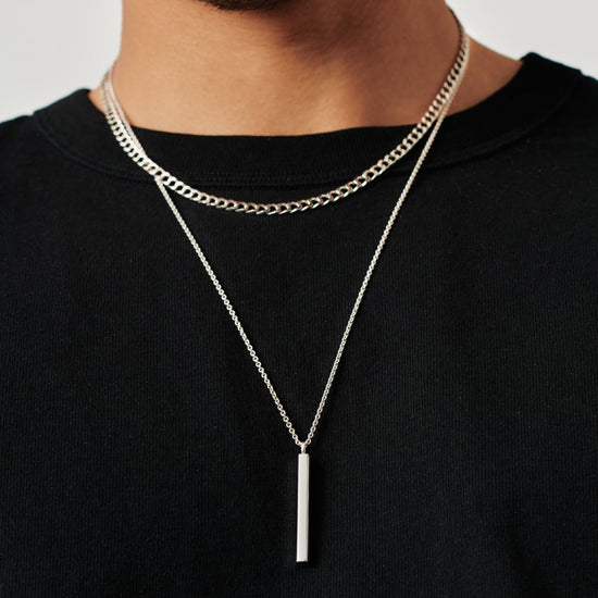 Mens Engravable Tag Pendant Necklace | Sterling Silver Necklaces Missoma