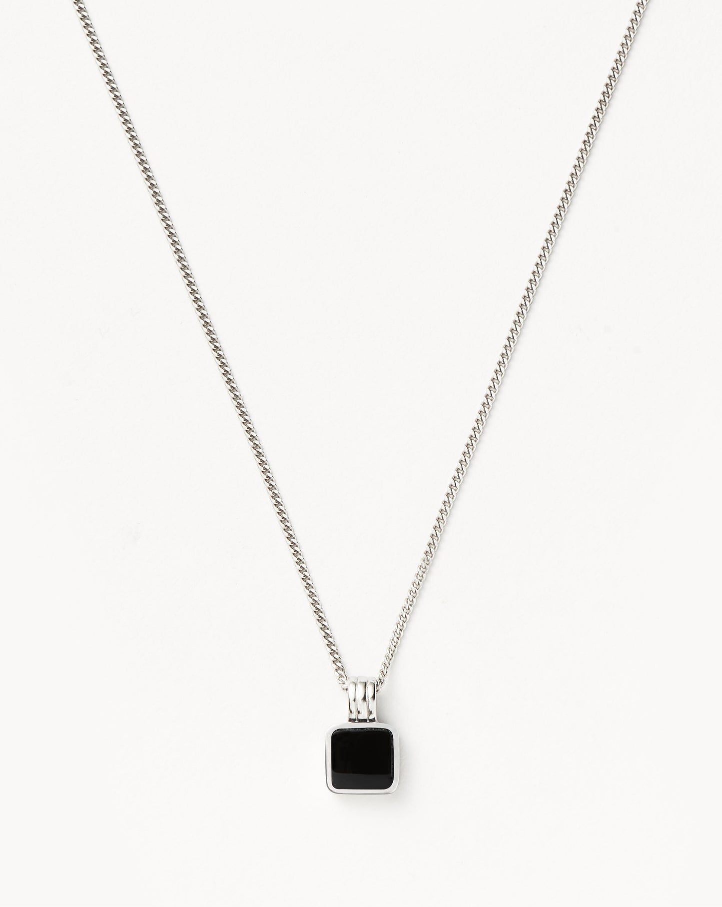 Mens Lucy Williams Square Black Onyx Pendant Necklace Necklaces Missoma