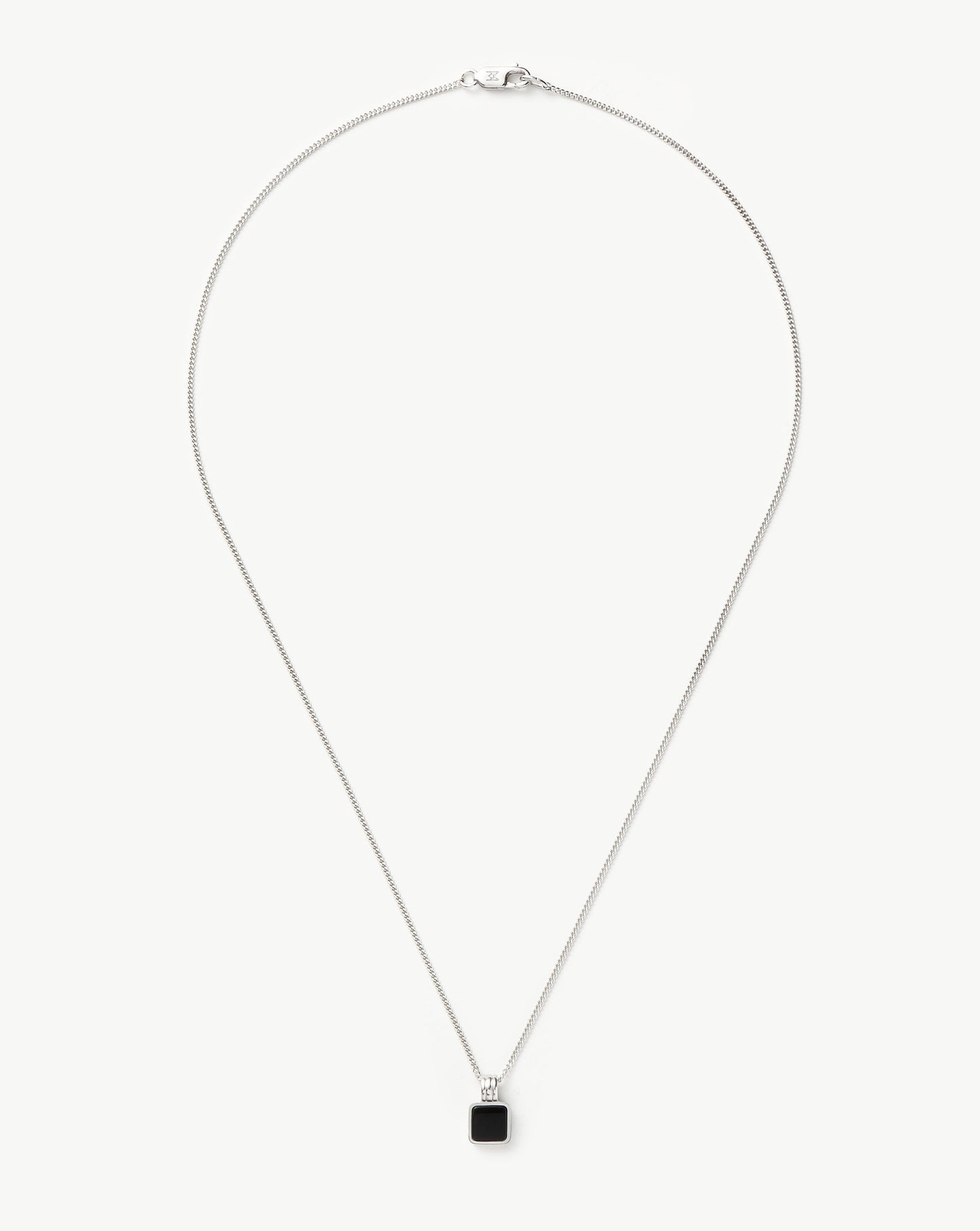 Mens Lucy Williams Square Black Onyx Pendant Necklace Necklaces Missoma