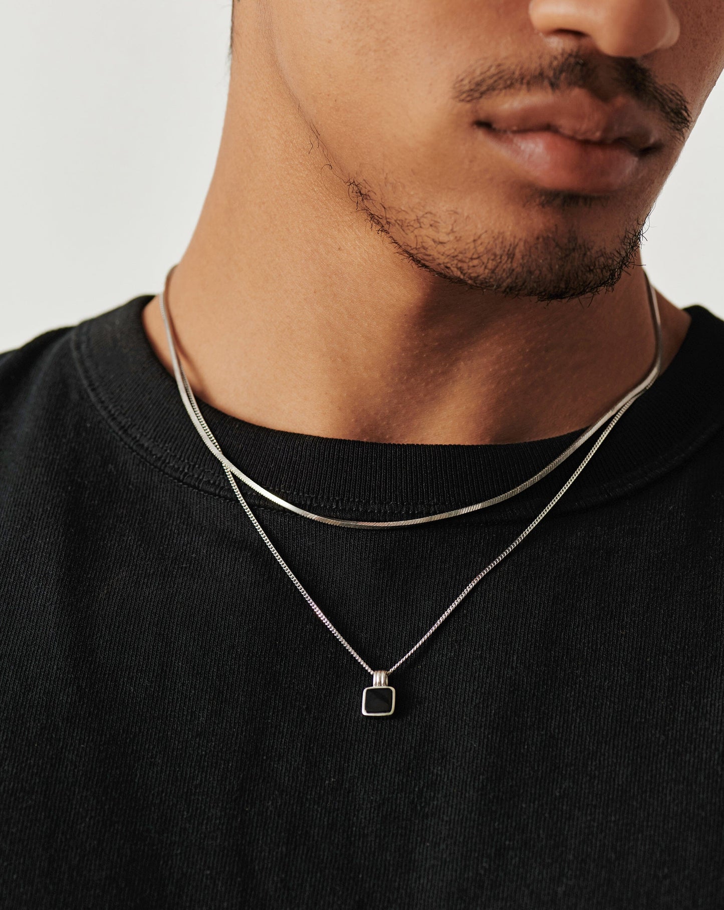 Mens Lucy Williams Square Black Onyx Pendant Necklace Necklaces Missoma