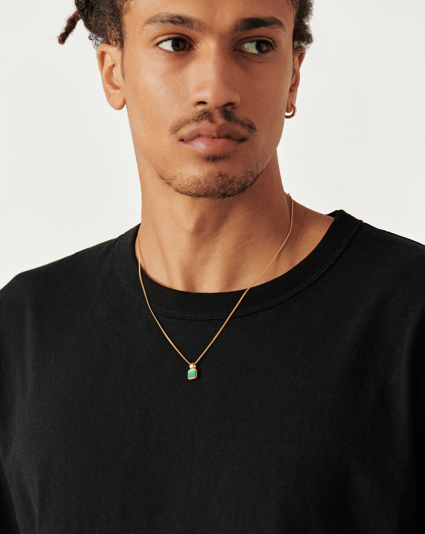 Mens Lucy Williams Square Malachite Pendant Necklace Necklaces Missoma