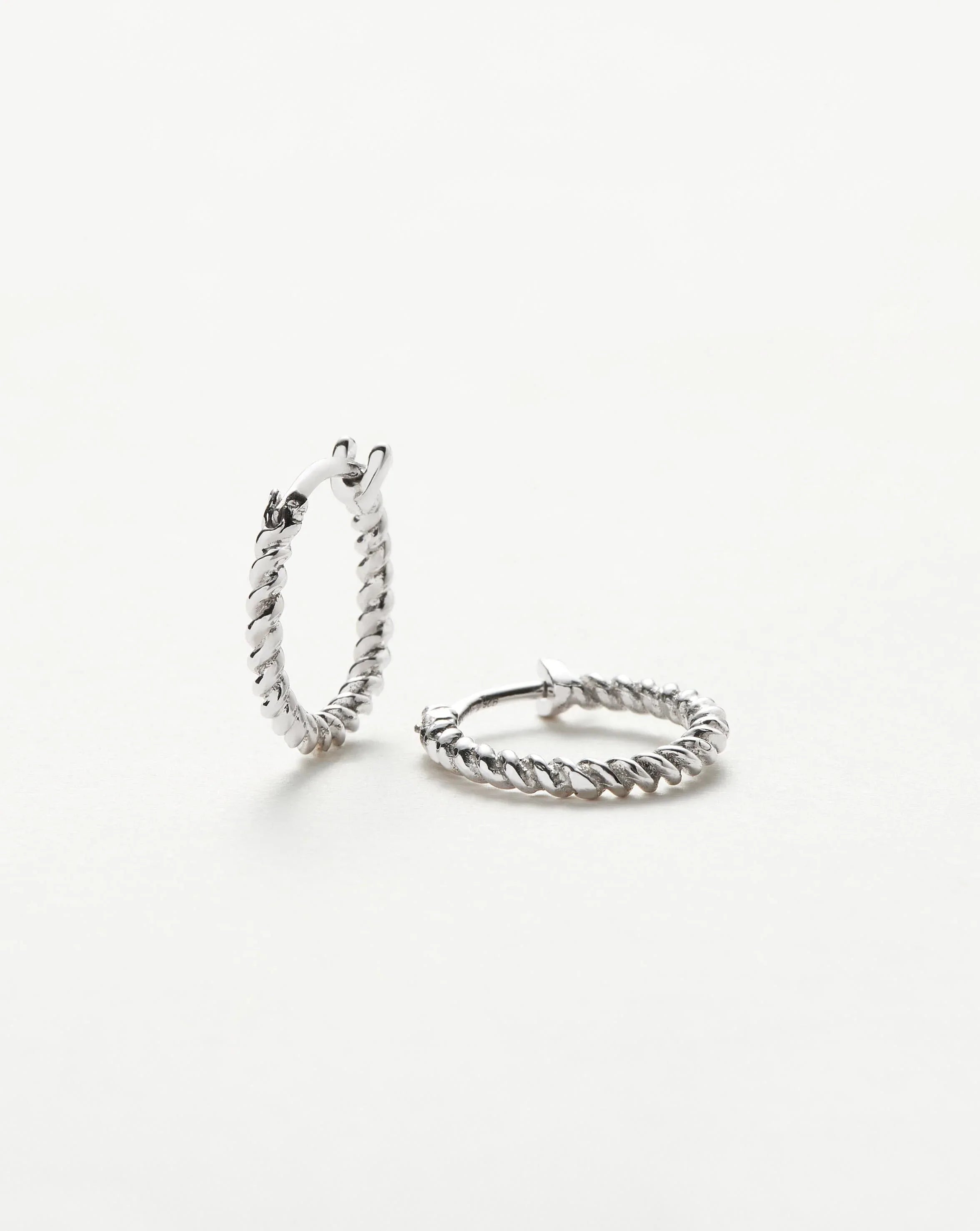 Mini Helical Hoop Earrings Sterling Silver Missoma