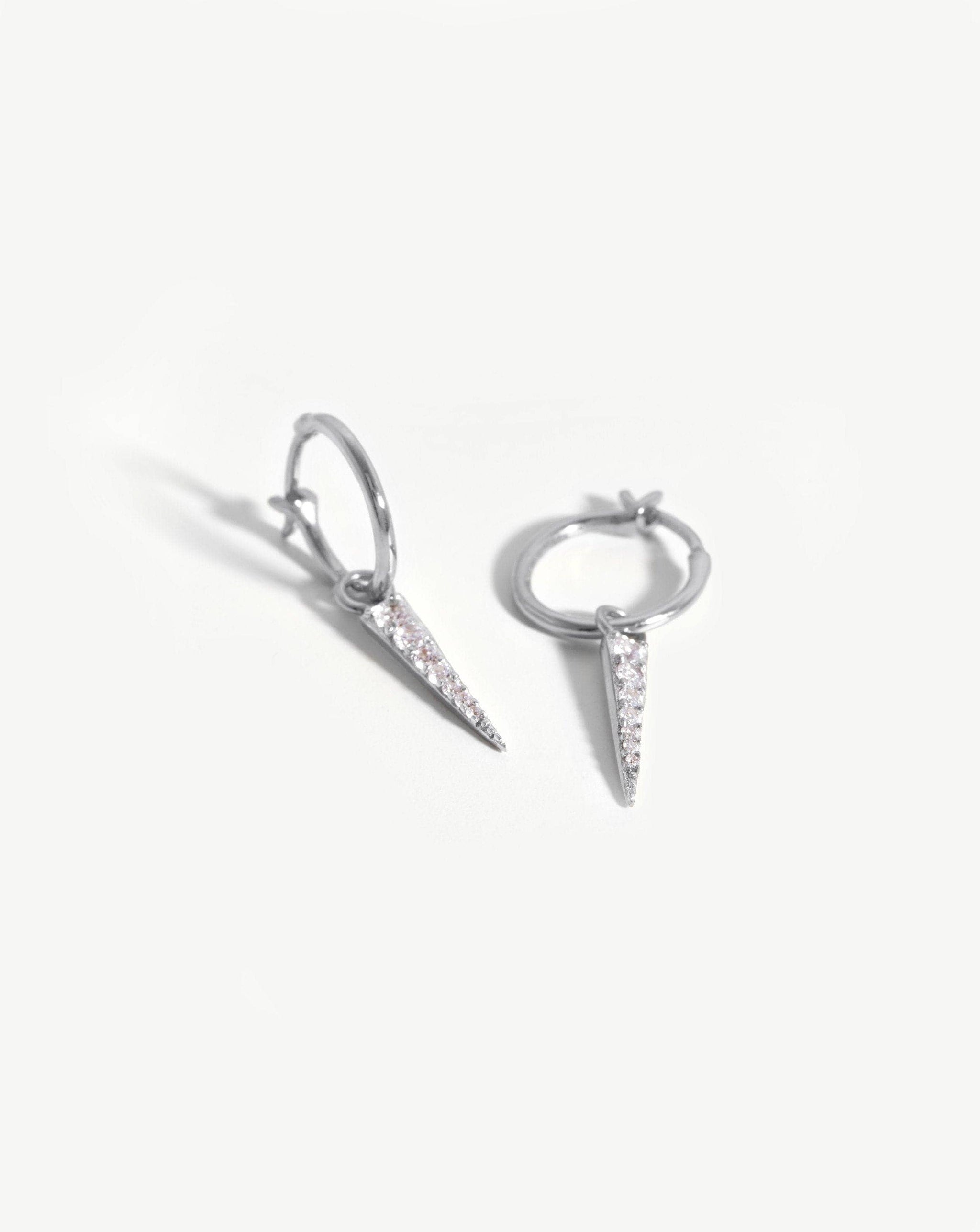 Mini Pave Spike Charm Hoop Earrings Earrings Missoma