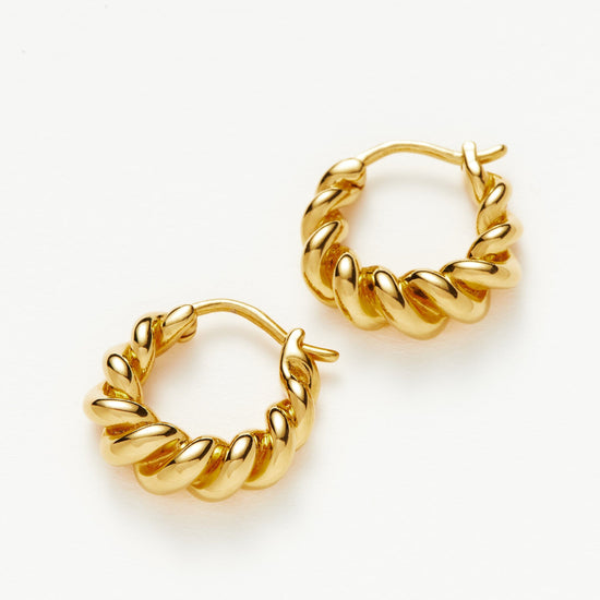 Mini Tidal Hoop Earrings | 18ct Gold Plated Vermeil Earrings Missoma
