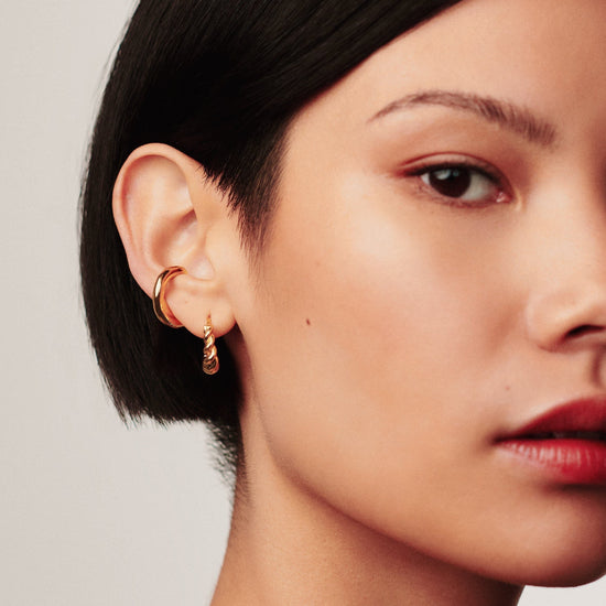 Mini Tidal Hoop Earrings | 18ct Gold Plated Vermeil Earrings Missoma