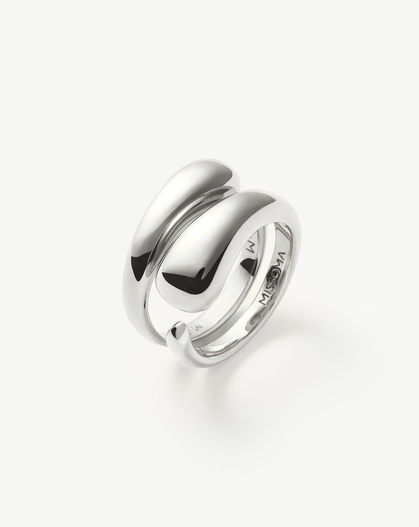 Molten Double Stacking Ring Set | Silver Plated Rings Missoma