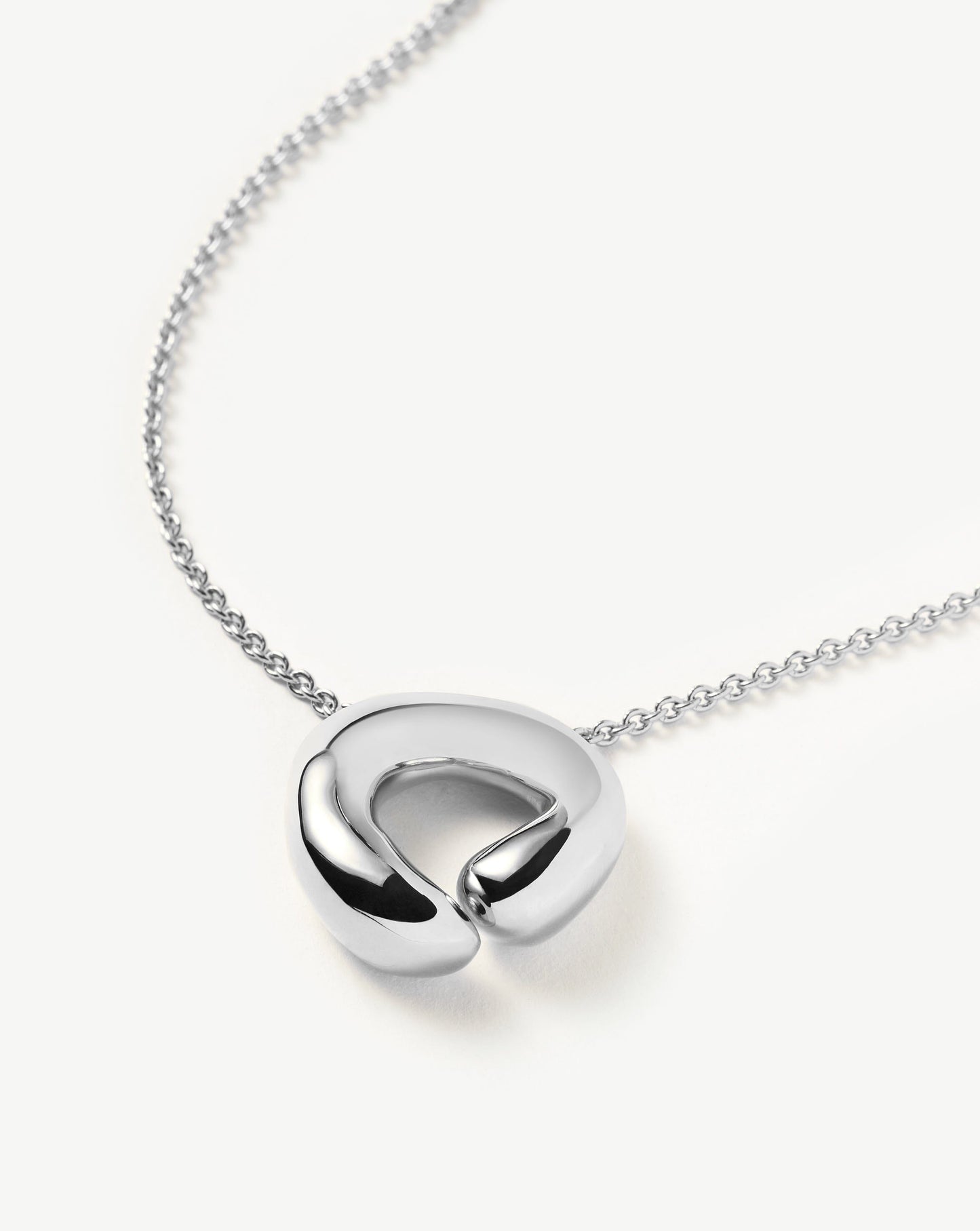 Molten Doughnut Pendant Necklace | Silver Plated Necklaces Missoma