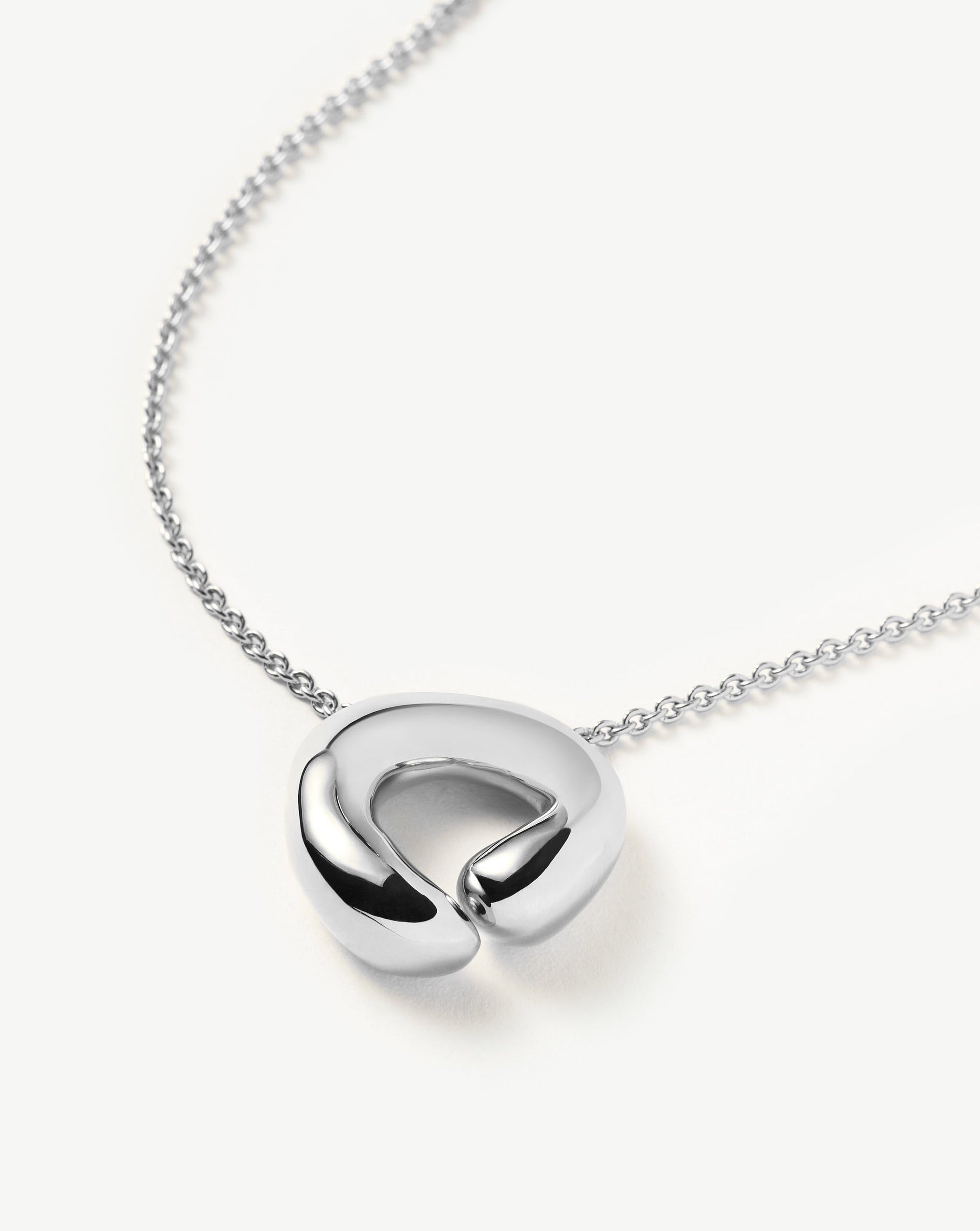 Molten Doughnut Pendant Necklace | Silver Plated Necklaces Missoma