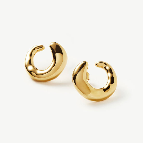 Molten Open Stud Earrings | 18ct Gold Plated Vermeil Earrings Missoma