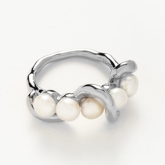 Molten Pearl Twisted Stacking Ring Rings Missoma