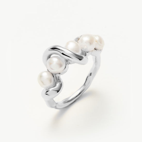 Molten Pearl Twisted Stacking Ring Rings Missoma
