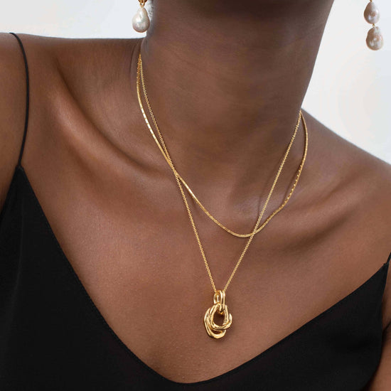 Molten Twisted Double Pendant Necklace Necklaces Missoma