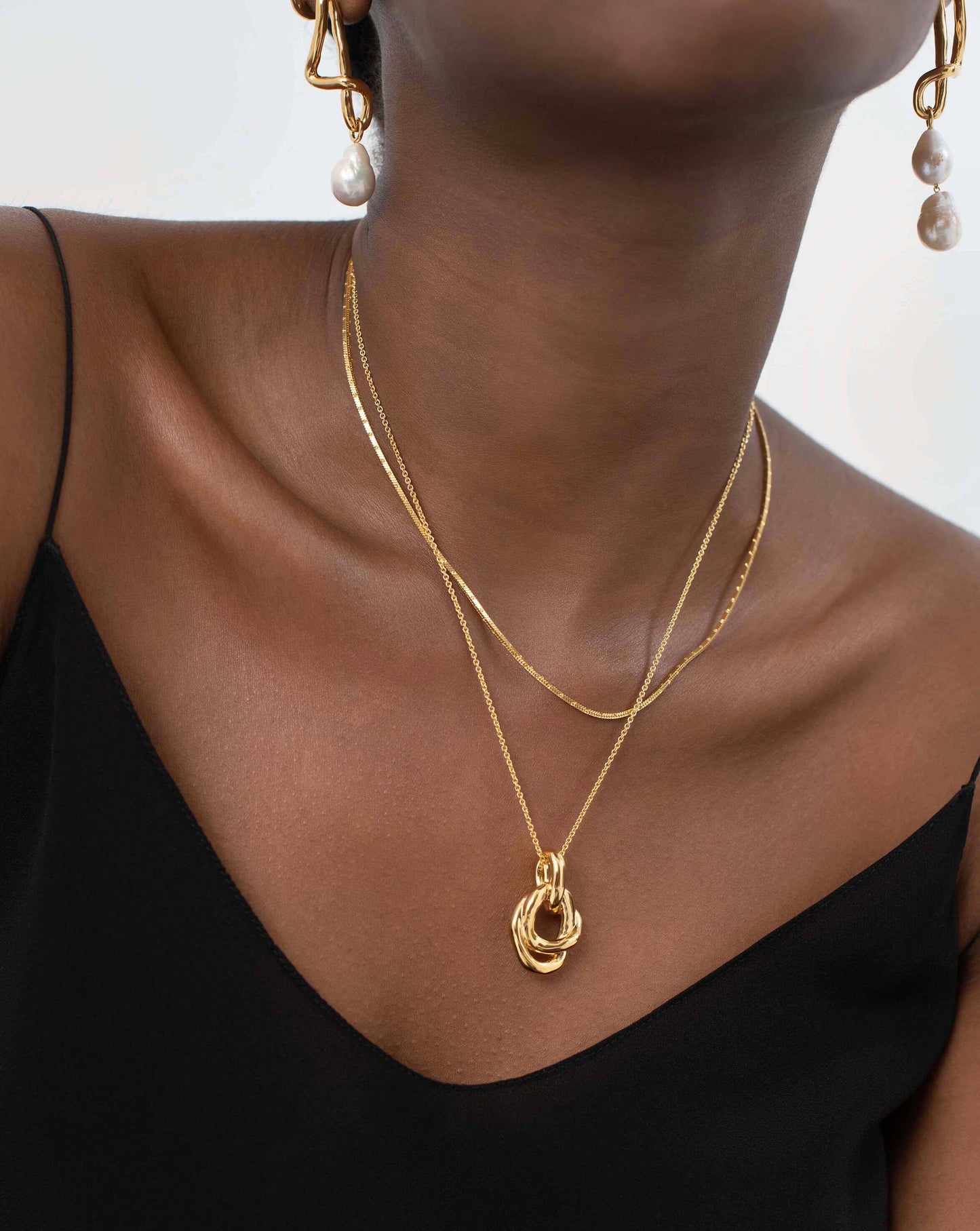 Molten Twisted Double Pendant Necklace Necklaces Missoma
