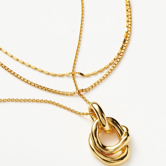 Molten Twisted Pendant Necklace Set Layering Sets Missoma