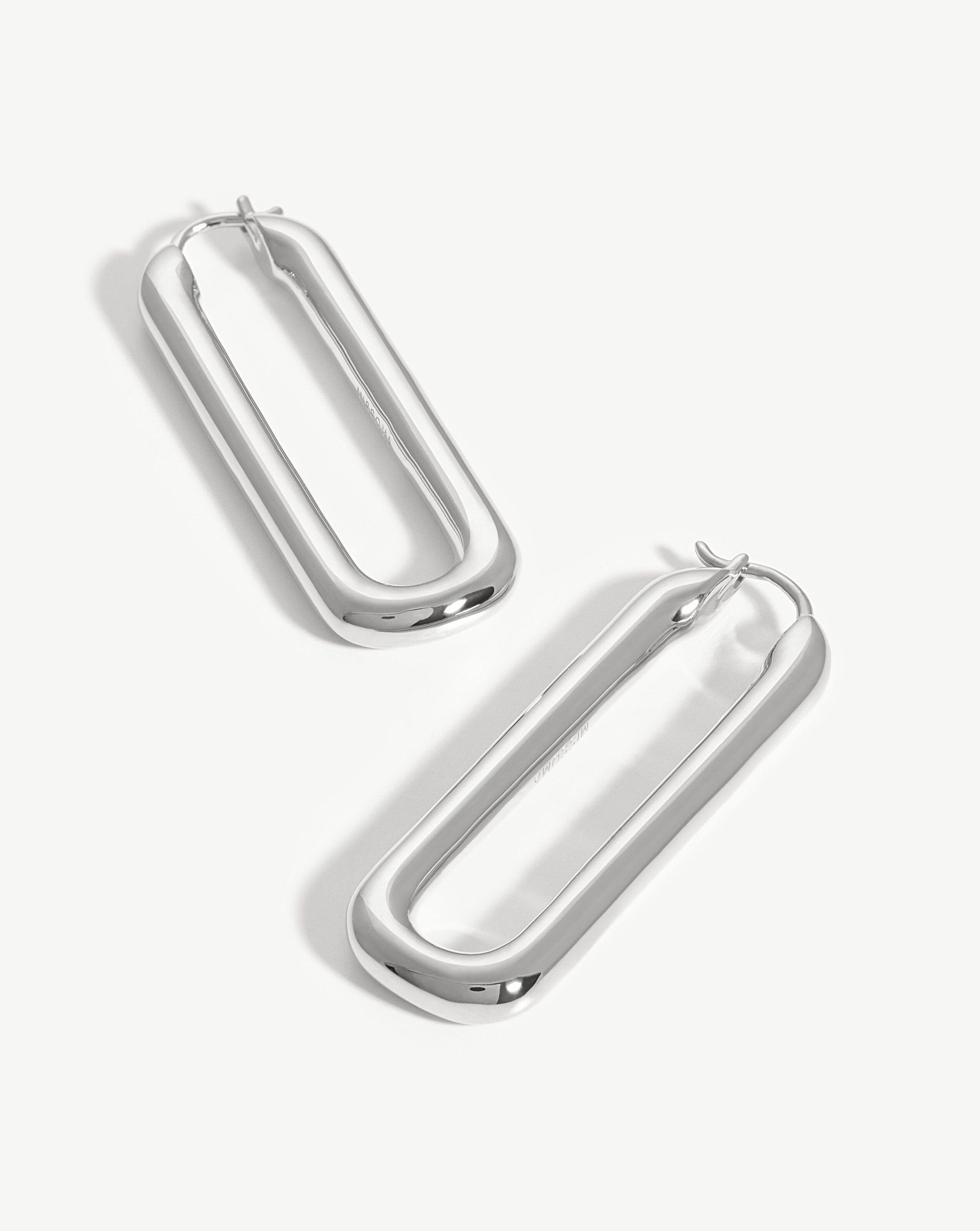 Ovate hoop earrings Clearance