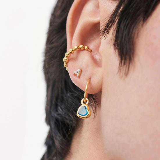 Pave Initial Single Stud Earring - Initial A | 18ct Gold Plated Vermeil/Cubic Zirconia Earrings Missoma