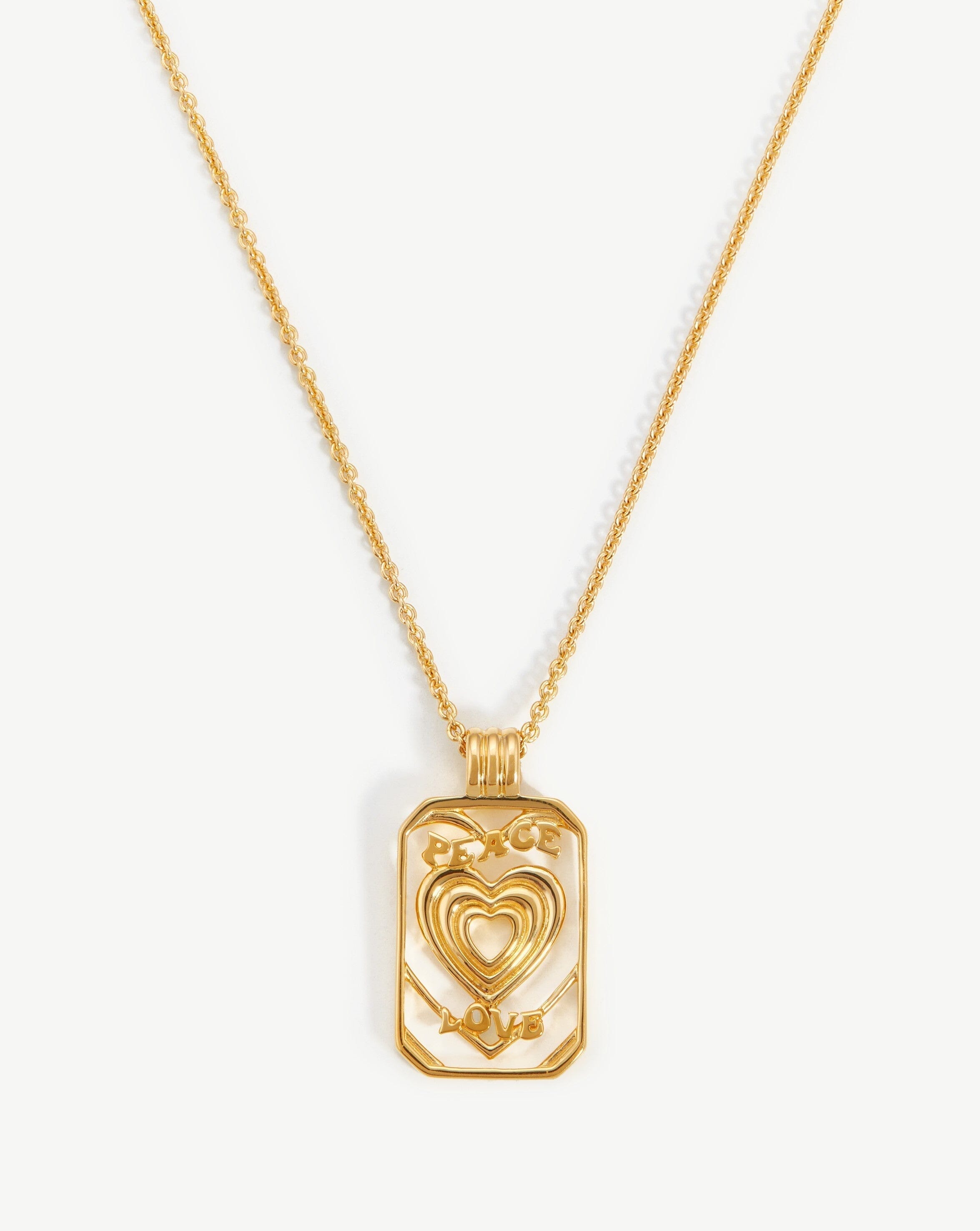 Peace shop locket chain