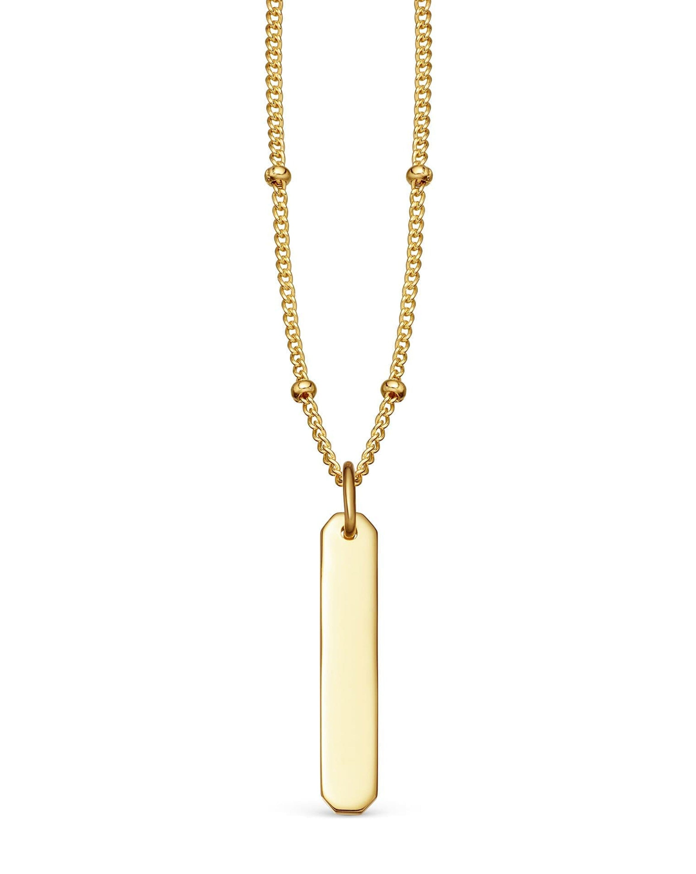 Round Vertical Bar Necklace 18ct Gold Vermeil Missoma