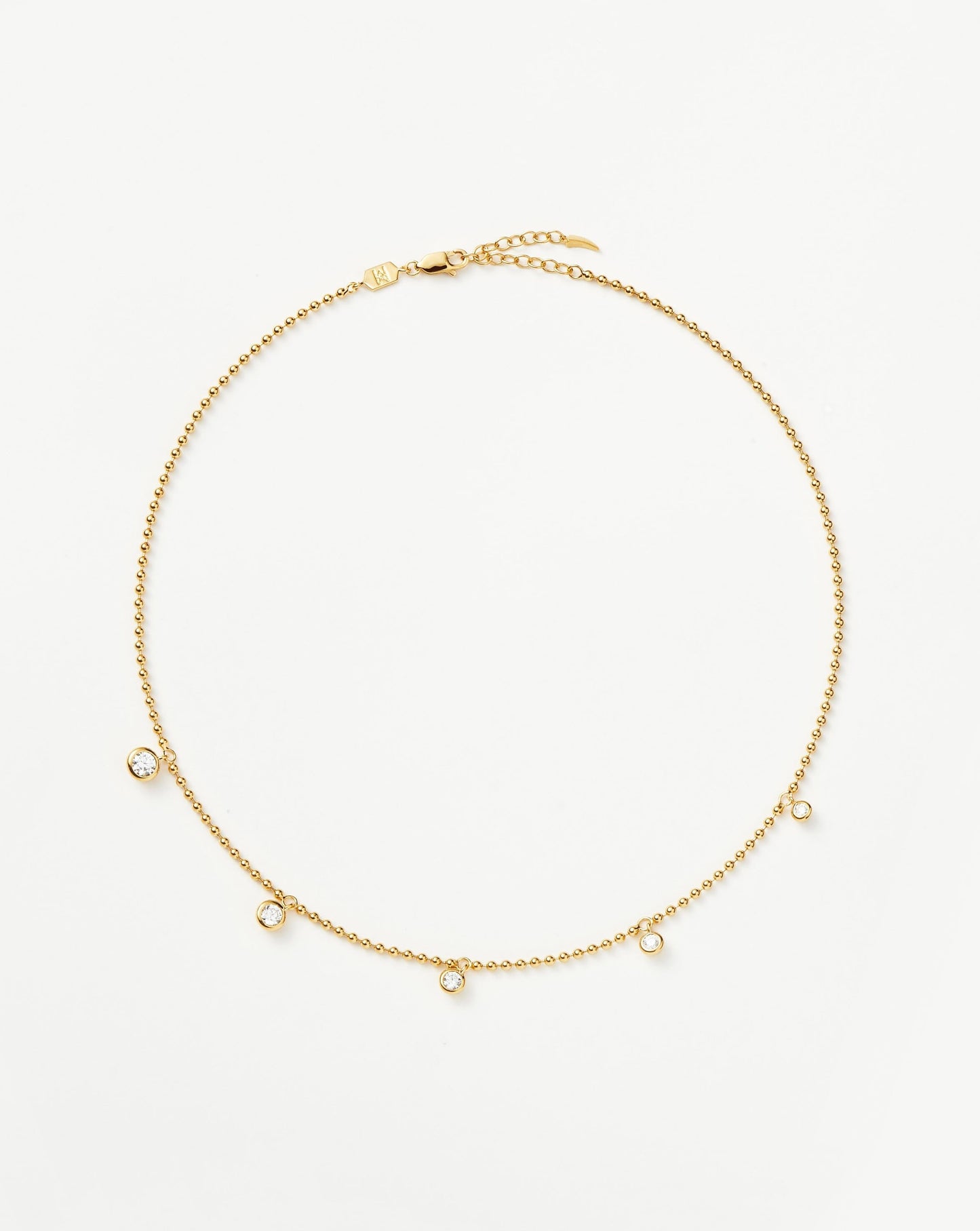 Stone Charm Drop Necklace | 18ct Gold Plated Vermeil/Cubic Zirconia Necklaces Missoma