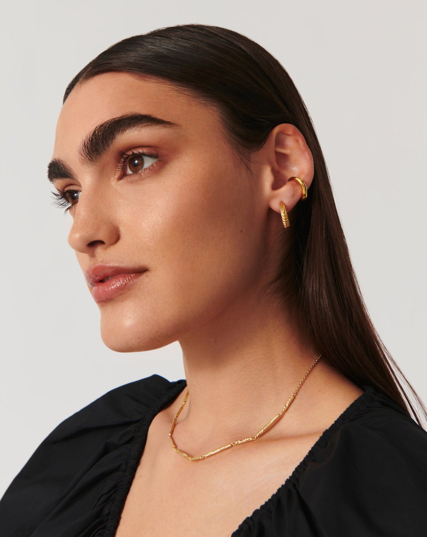 Wavy Ridge Small Hoop Earrings Earrings Missoma
