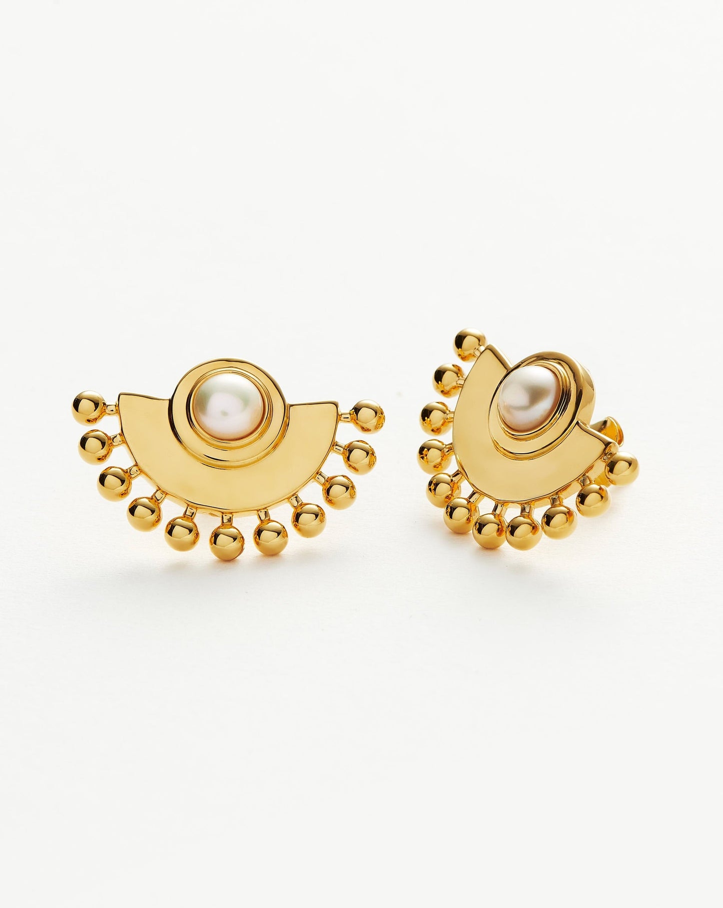 Zenyu Fan Gemstone Stud Earrings Earrings Missoma