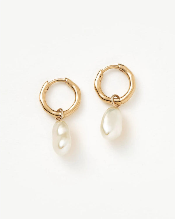 Syleane Pearl Drop Mini Hoops