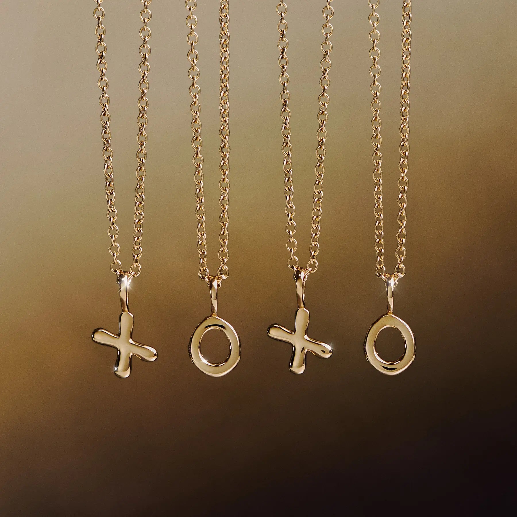 gold initial pendant necklaces