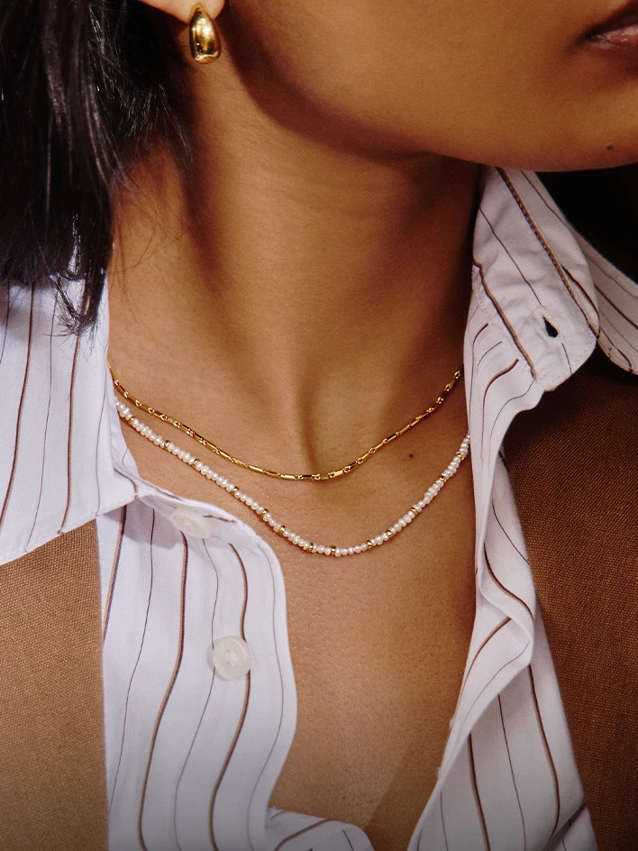 Micro pearl necklace in New In