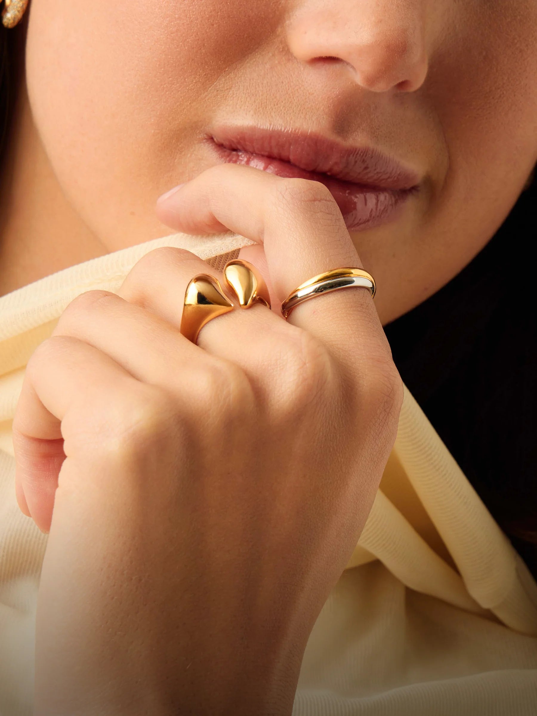 Molten heart statement ring