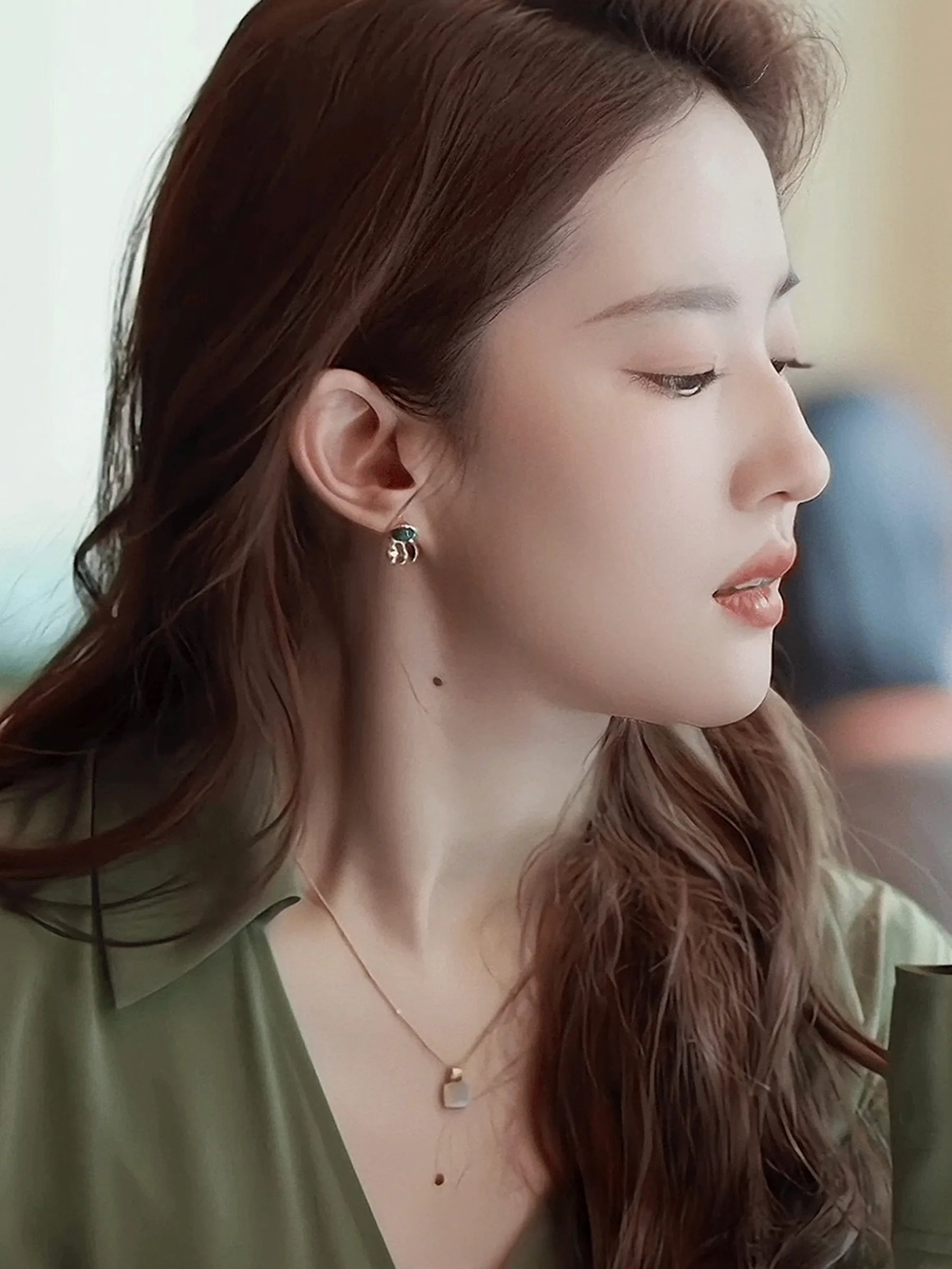 molten charm stud earrings
