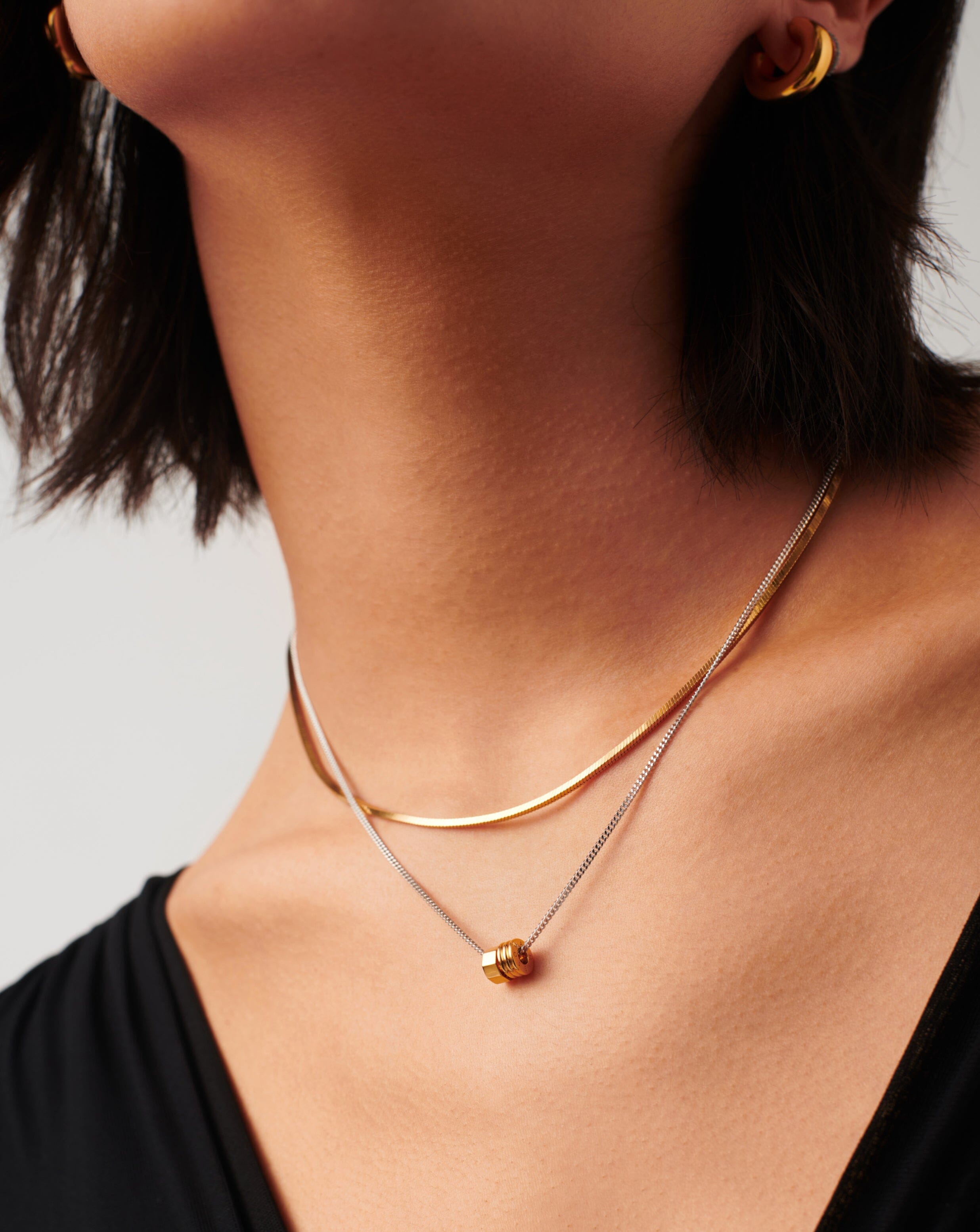 Abacus Beaded Floating Charm Necklace | 18ct Recycled Gold Vermeil and Rhodium on Sterling Silver Necklaces Missoma 