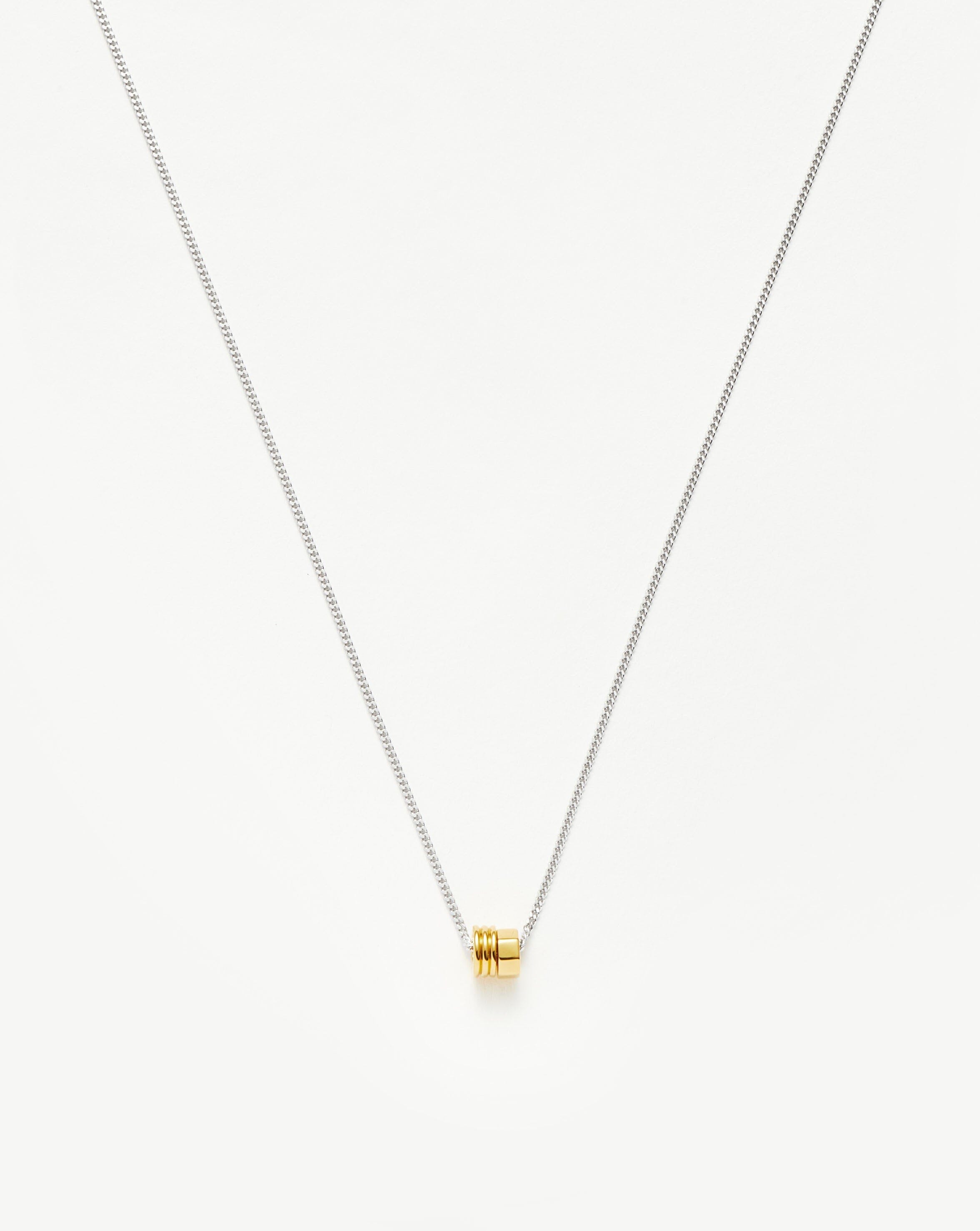 Abacus Beaded Floating Charm Necklace | 18ct Recycled Gold Vermeil and Rhodium on Sterling Silver Necklaces Missoma 