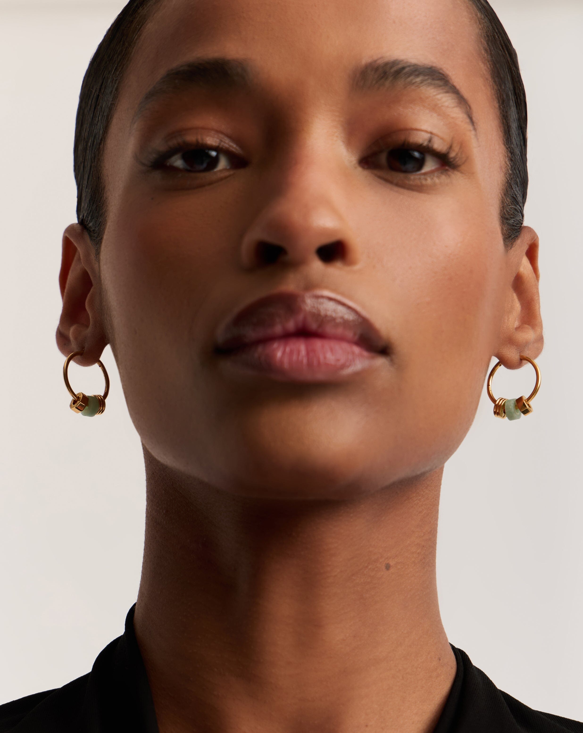 Abacus Beaded Small Charm Hoop Earrings | 18ct Recycled Gold Vermeil on Recycled Sterling Silver Earrings Missoma 