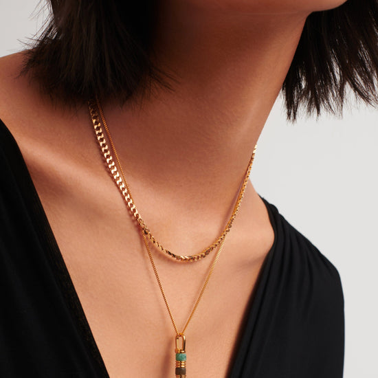 Abacus Beaded Spinning Pendant Necklace | 18ct Recycled Gold Vermeil on Recycled Sterling Silver Necklaces Missoma 