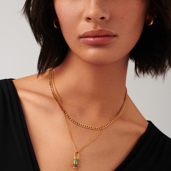 Abacus Beaded Spinning Pendant Necklace | 18ct Recycled Gold Vermeil on Recycled Sterling Silver Necklaces Missoma 