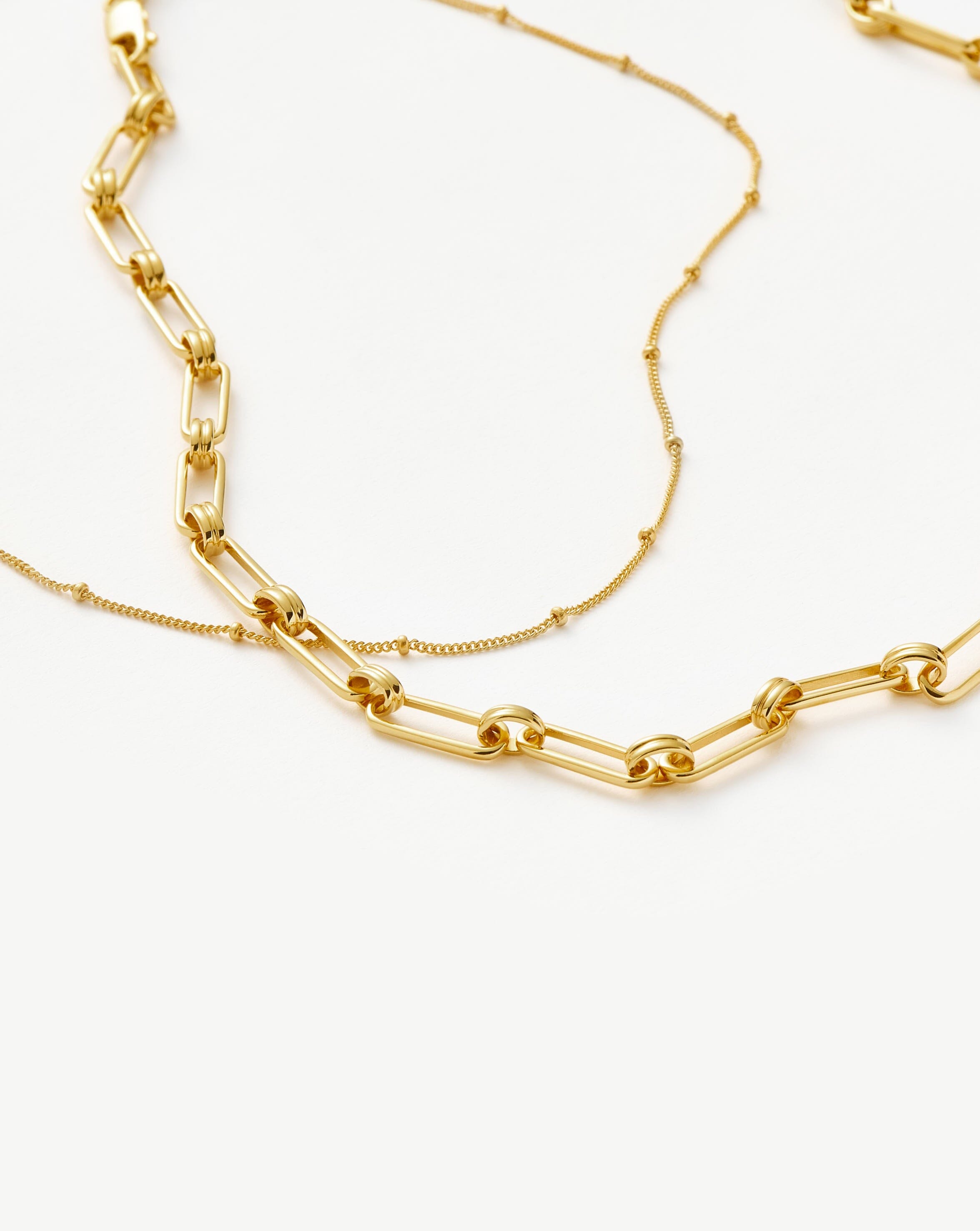 Aegis Chain Choker Necklace Set | 18ct Gold Plated Vermeil Necklaces Missoma 