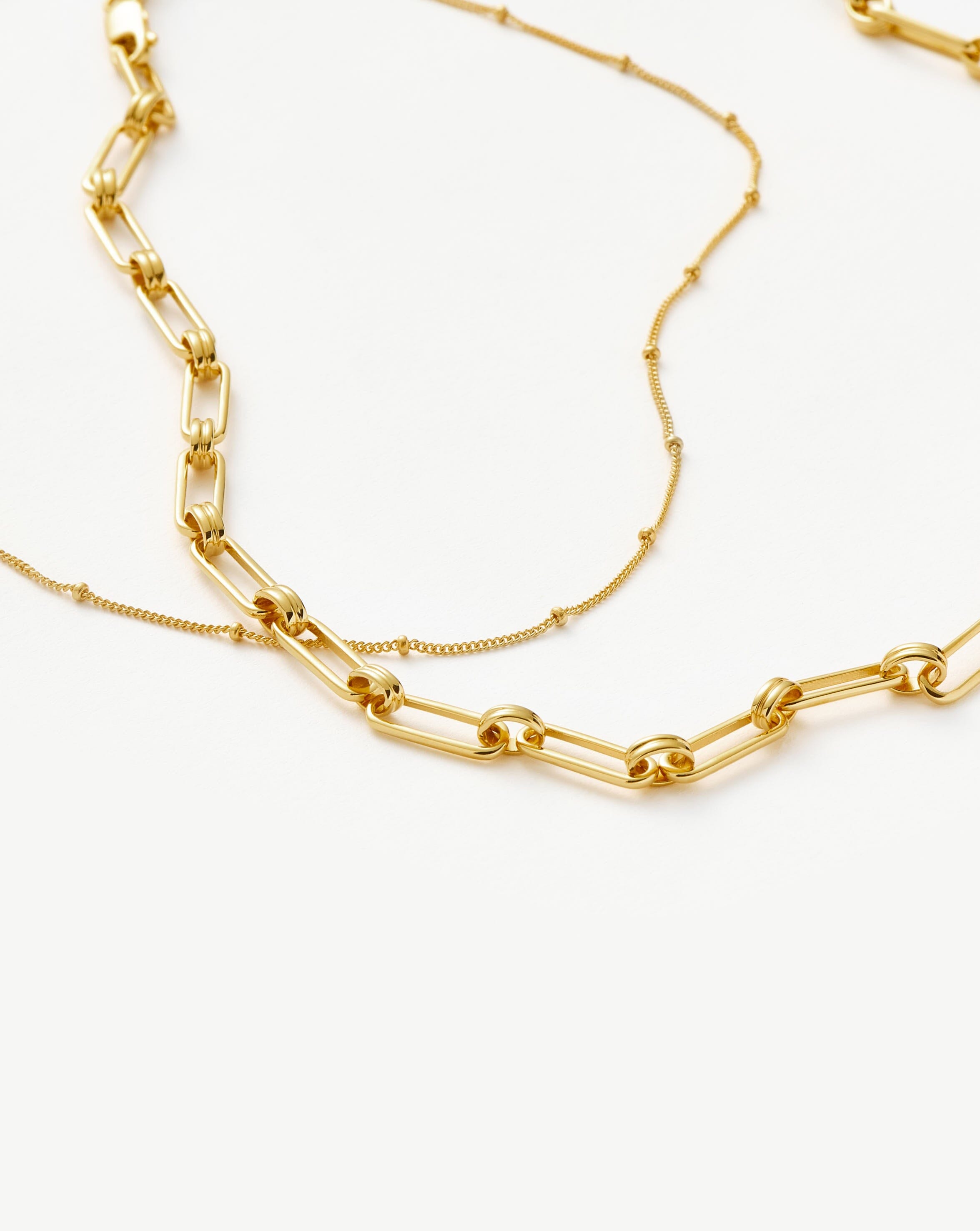 Aegis Chain Choker Necklace Set | 18ct Gold Plated Vermeil Necklaces Missoma 