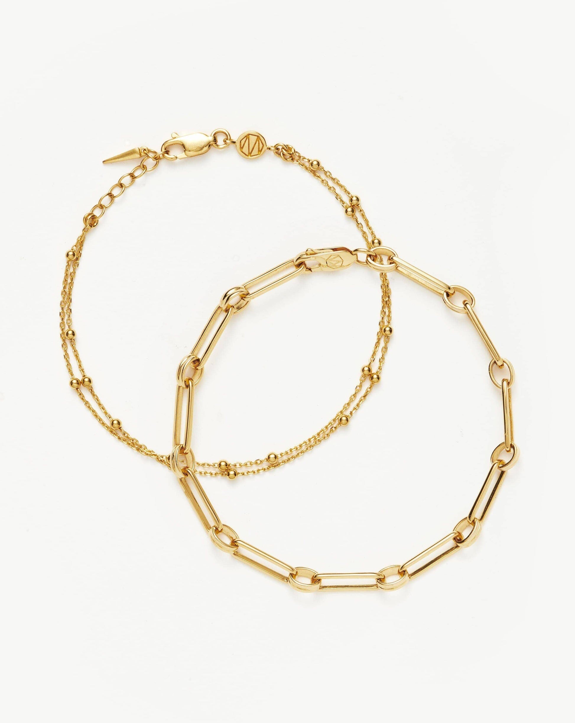 Aegis Double Chain Bracelet Set | 18ct Gold Vermeil Bracelets Missoma 