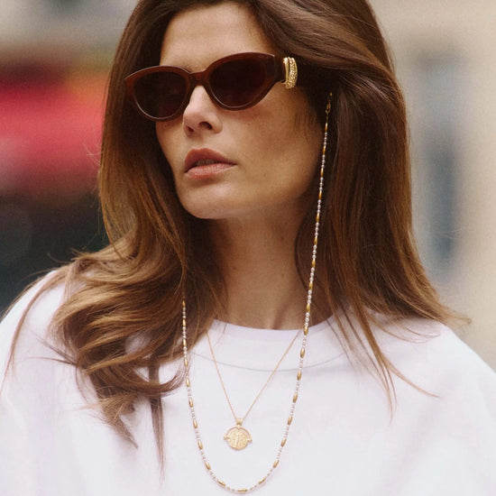 Alyssa Sunglasses Chain | 18ct Gold Plated/Pearl Accessories Missoma 