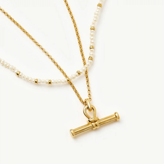 Andy Everyday Pearl Set | 18ct Gold Plated, Pearl Necklaces Missoma 