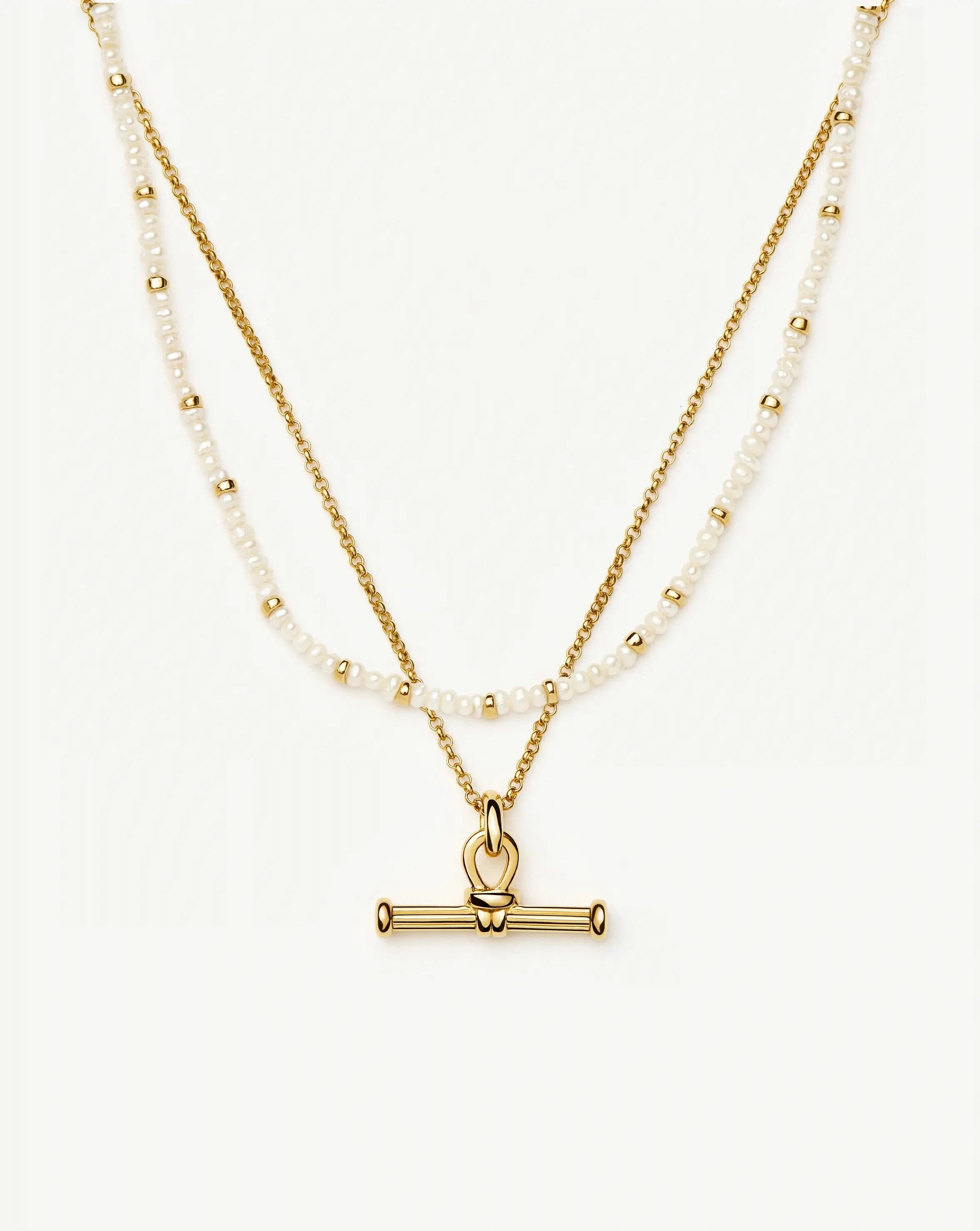 Andy Everyday Pearl Set | 18ct Gold Plated, Pearl Necklaces Missoma 