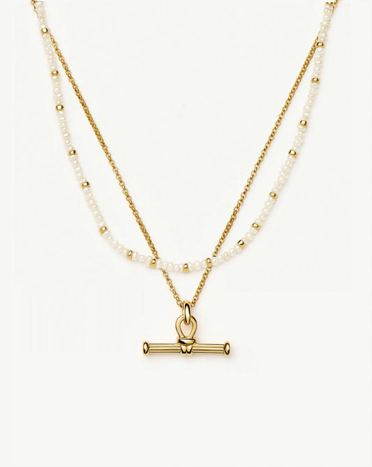 Andy Everyday Pearl Set | 18ct Gold Plated, Pearl Necklaces Missoma 