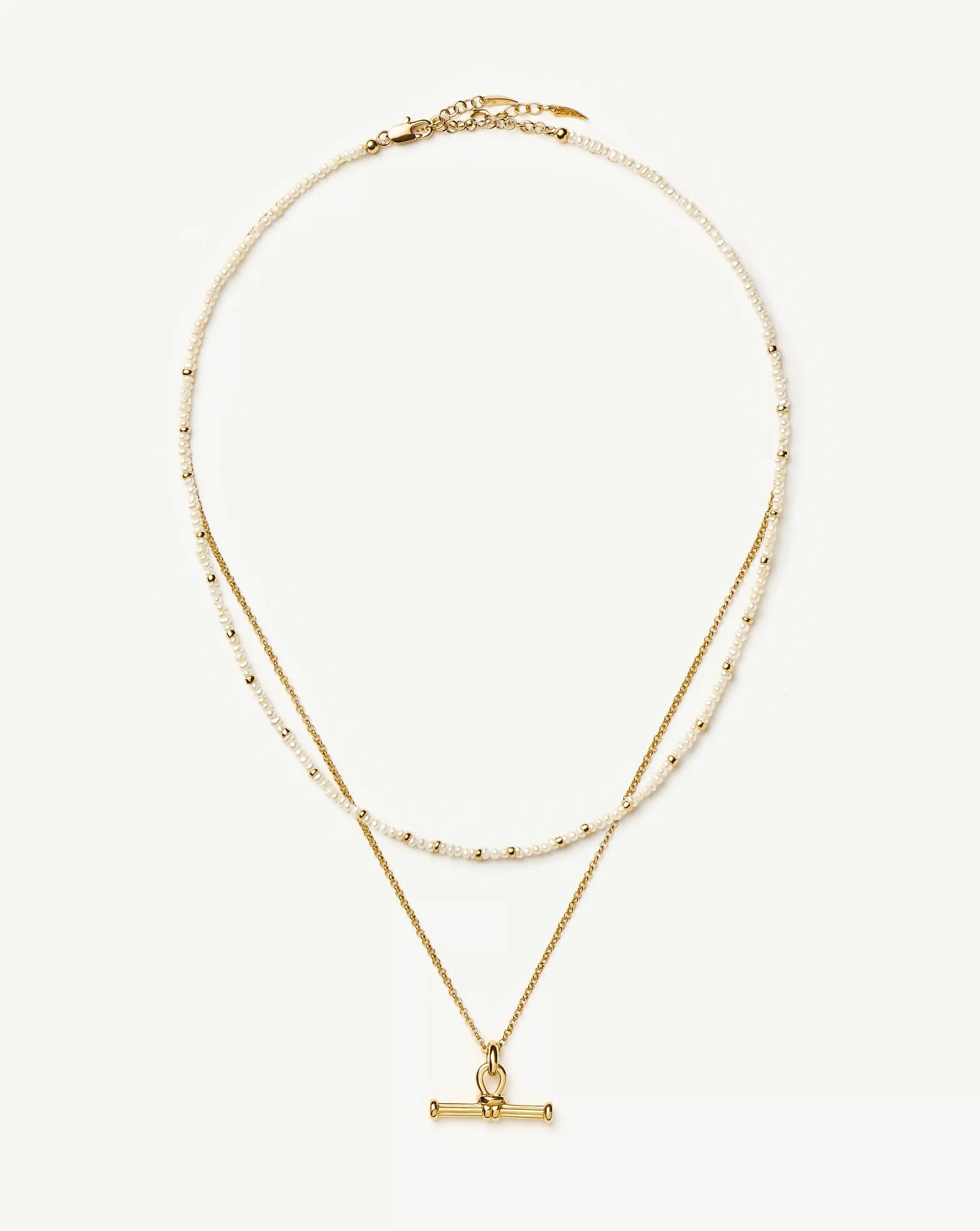 Andy Everyday Pearl Set | 18ct Gold Plated, Pearl Necklaces Missoma 