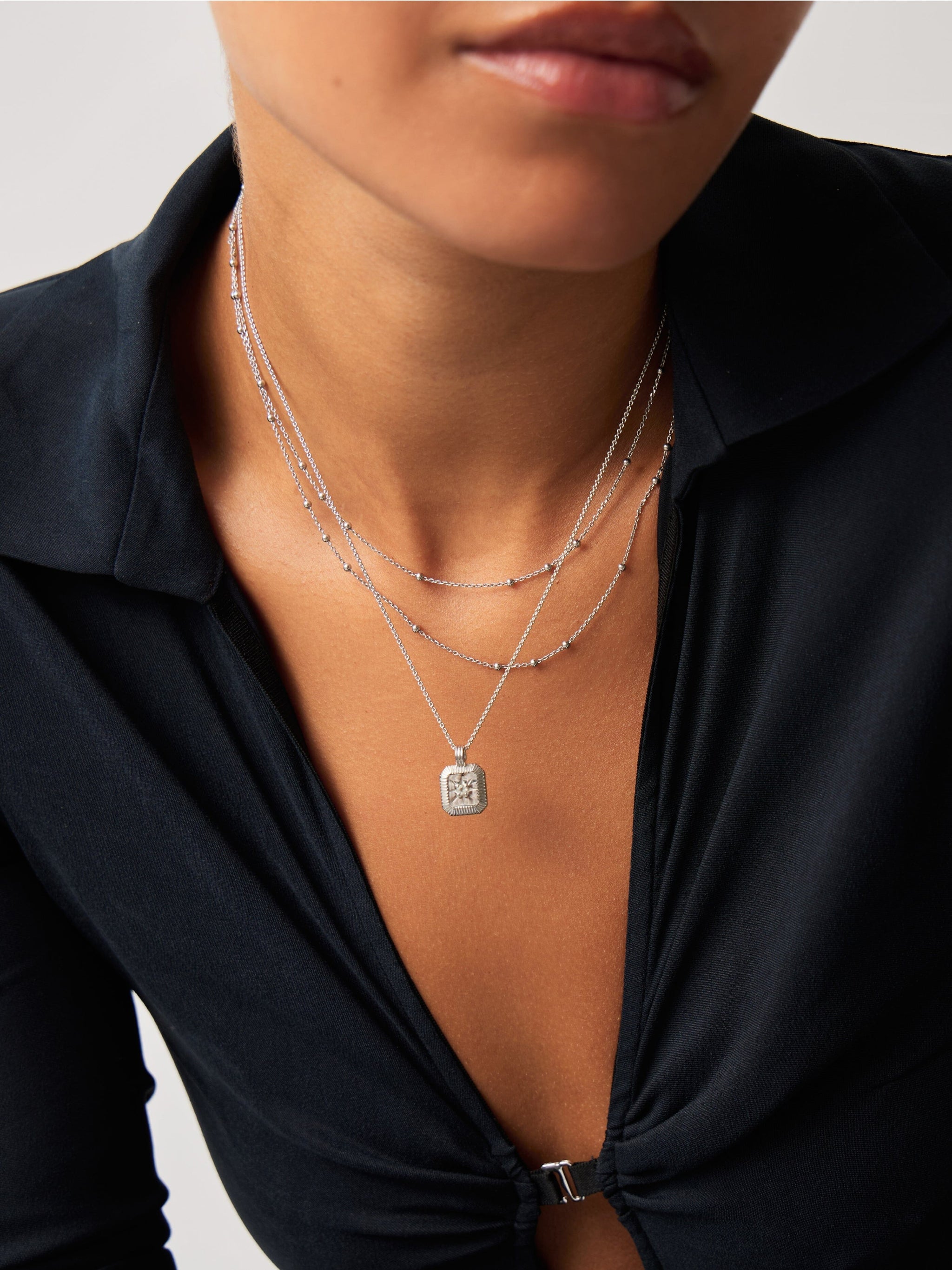 April Birthstone Necklace & Charm Earrings Set | Sterling Silver/Crystal Necklaces Missoma 