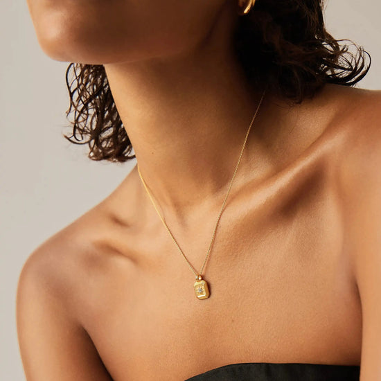 April Birthstone Pendant Necklace | 18ct Gold Vermeil/Crystal Necklaces Missoma 