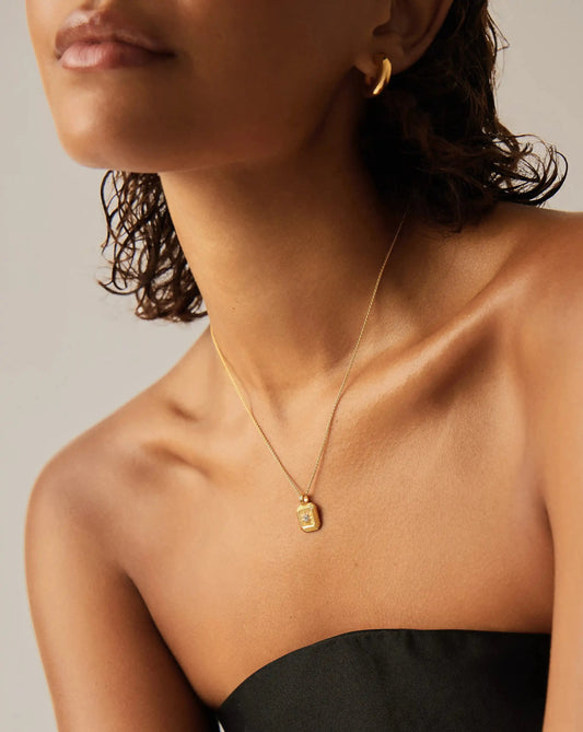 April Birthstone Pendant Necklace | 18ct Gold Vermeil/Crystal Necklaces Missoma 