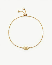 April Birthstone Slider Bracelet | 18ct Gold Plated/Crystal Bracelets Missoma 