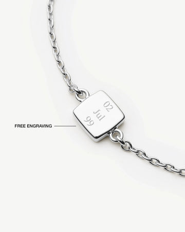April Birthstone Slider Bracelet | Silver Plated/Crystal Bracelets Missoma 