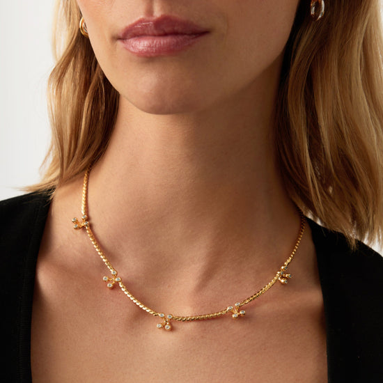 Atom Charm Necklace | 18ct Gold Plated Cubic Zirconia Necklaces Missoma 