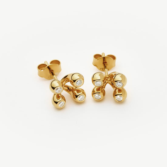 Atom Stud Earrings | 18ct Gold Vermeil Earrings Missoma 